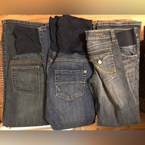 Lot of 3 Maternity Clothing Jeans